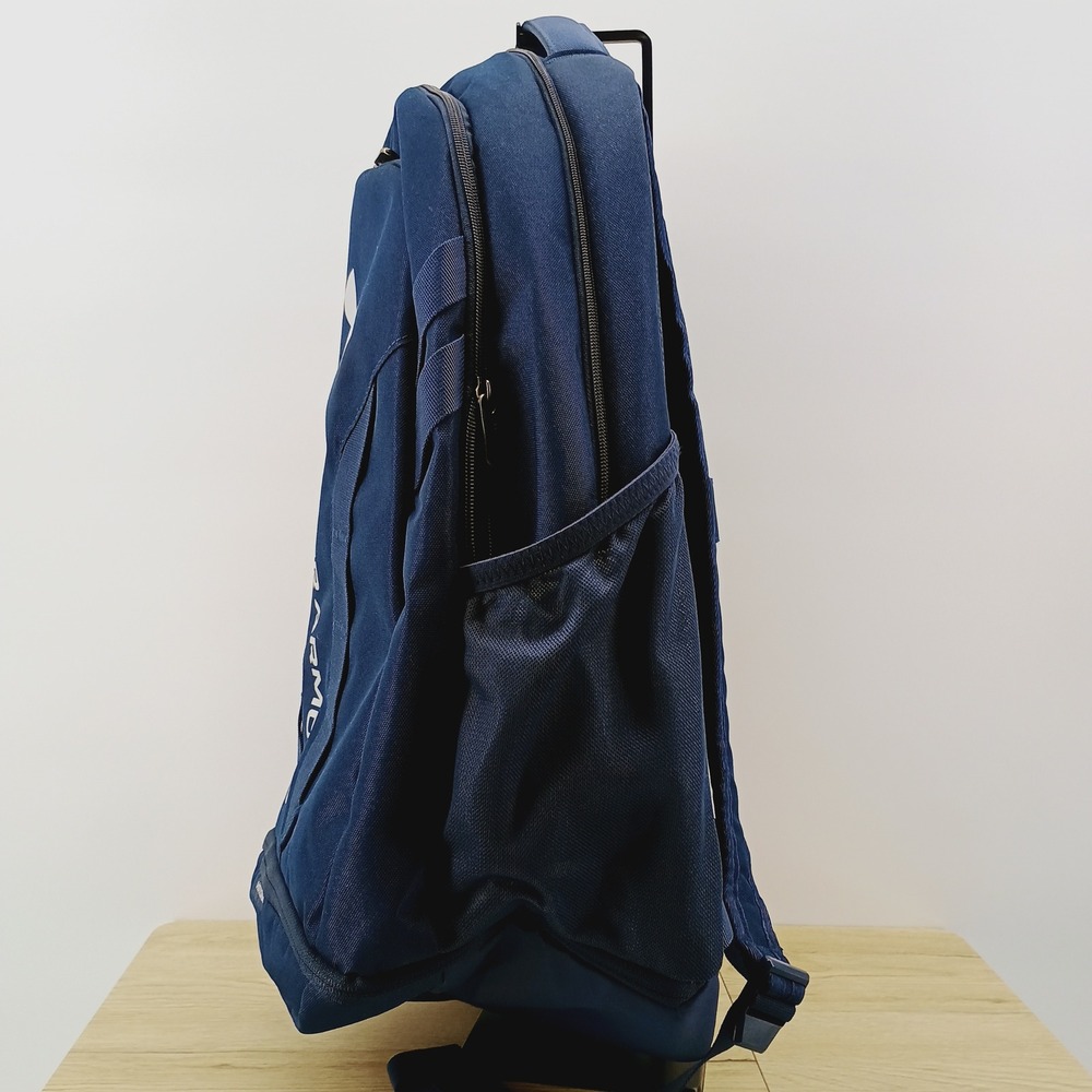 Under Armour Hustle 5.0 Backpack Navy Blue UA Storm Laptop Bag 1361176-408 OSFA - Picture 5 of 15